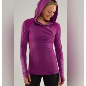 Lululemon Run For Your Life Pullover Hooded Jacket Womens 10 Dewberry Purple